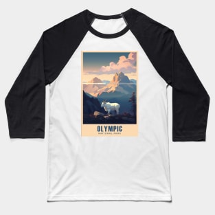 Olympic National Park Travel Poster Baseball T-Shirt